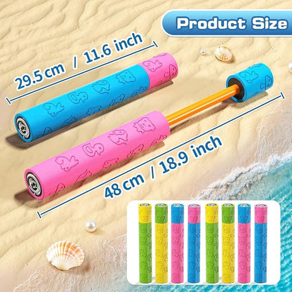 8 Pack Water Squirt Toys for Kids - Pool Beach Outdoor Toys for Party Swimming Games, Water Guns Foam Squirt Blasters Set Water Game for Kids, Birthday Gifts for Kids Boys Girls Aged 3 4 5 6 7 8