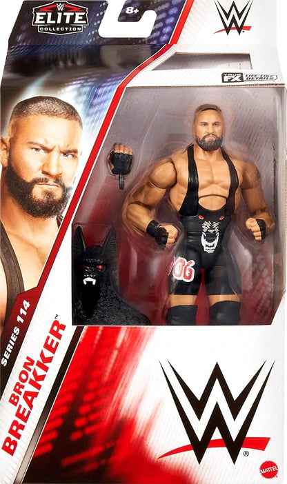 Mattel WWE Elite Action Figure & Accessories, Series #114 6-inch Collectible Bron Breakker with 25 Articulation Points & Swappable Hands