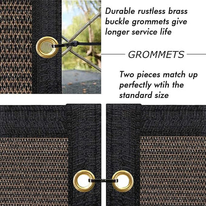 UPGRADE Privacy Fence Screen 6'x75' Brown Outdoor 90% Visibility Blockage 170 GSM Mesh Shade Cover Panels for Backyard,Balcony,Home Decoration with Zip Ties,Customized Avaliable