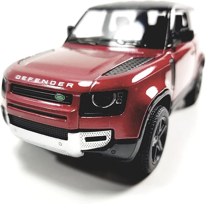 KiNSMART - Land Rover Defender 90 1:36 Scale 5" Die Cast Metal Model Toy SUV (Candy Apple Red)