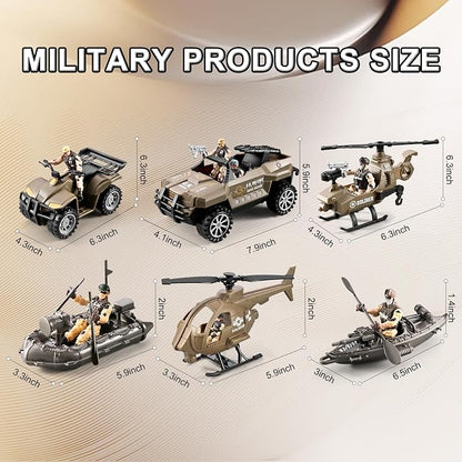 88-in-1 Army Men Toys Sets for Boys 4-7 8-12, Military Base/Truck/Helicopter/Kayak Boat/Motorcycle/Army Men Action Figures/Weapon Gears, Army Toys for Boys Kids Birthday Gifts Party Favors