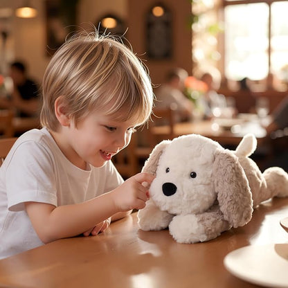 Stuffed Animals Dog Plush Toys Maltese Dog 16.5 inches Soft and Premium Puppy Plush Toy Gift for for Babies Children Adults, Beige/Grey
