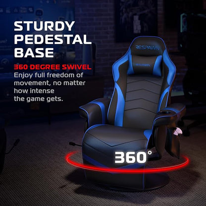 Respawn 900 Gaming Recliner Chair with Footrest, Cup Holder and Swivel | Ergonomic gaming recliner with footrest, cup holder, lumbar support, 135° recline & 360° swivel for console gaming