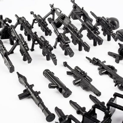 83 Pcs Toy Soldiers Figures US Army Battle Toy Set - Weapons Pack Military Weapon Battle Building Blocks Compatible with Major Brand, 3 Years Old and up