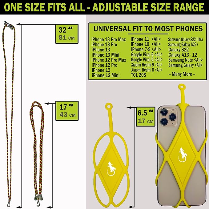 Gecko Travel Tech Cell Phone Lanyard Phone lanyards for Around The Neck Neck Lanyard Phone Crossbody