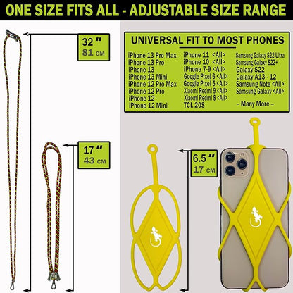 Gecko Travel Tech Cell Phone Lanyard Phone lanyards for Around The Neck Neck Lanyard Phone Crossbody