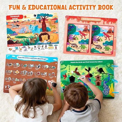 JoyCat Seek & Find Game Book - Animal Preschool Learning Activity for Toddlers & Kids, Travel Activities Toys for Road Trip Car Airplane, Christmas Toys, Educational Gifts for Boys Girls Ages 3-5