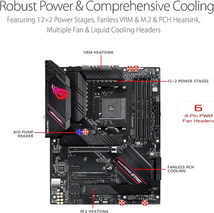 Asus ROG Strix B550-F Gaming WiFi II AMD AM4 (3rd Gen Ryzen) ATX Gaming Motherboard (PCIe 4.0,WiFi 6E, 2.5Gb LAN, BIOS Flashback, HDMI 2.1, Addressable Gen 2 RGB Header and Aura Sync)
