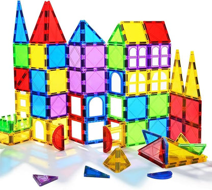 MAGBLOCK Magnetic Blocks - Magnetic Tiles Toys for Toddlers Kids Magnet Building Blocks Preschool Magnet Set for Boys and Girls Stem Toys 70 Pieces