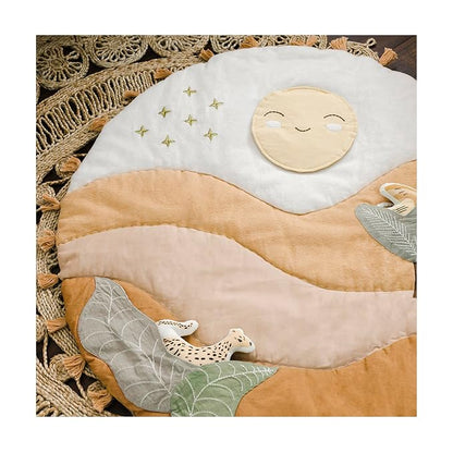 Crane Baby Play Mat, Floor Mat for Babies and Toddlers, 36" x 36", Safari Zoo