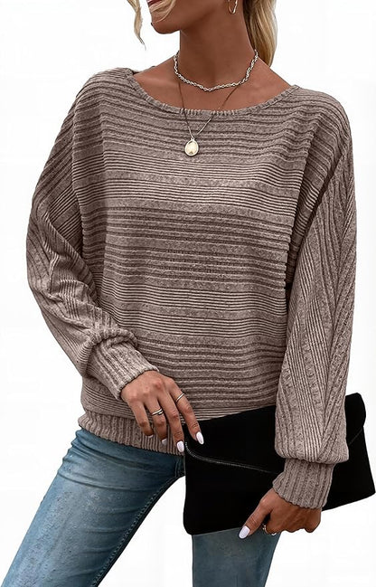 Womens Long Sleeve Shirts Crewneck Tunic Tops Pullover Sweaters Business Casual Blouses Fall Fashion 2026