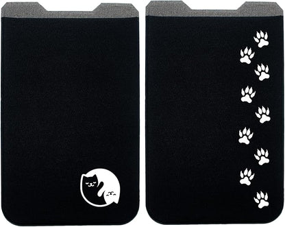 Phone Wallet - Adhesive Card Holder - Cell Phone Pouch - Stick on Lycra Pocket by Gecko - Carry Credit Cards and Cash