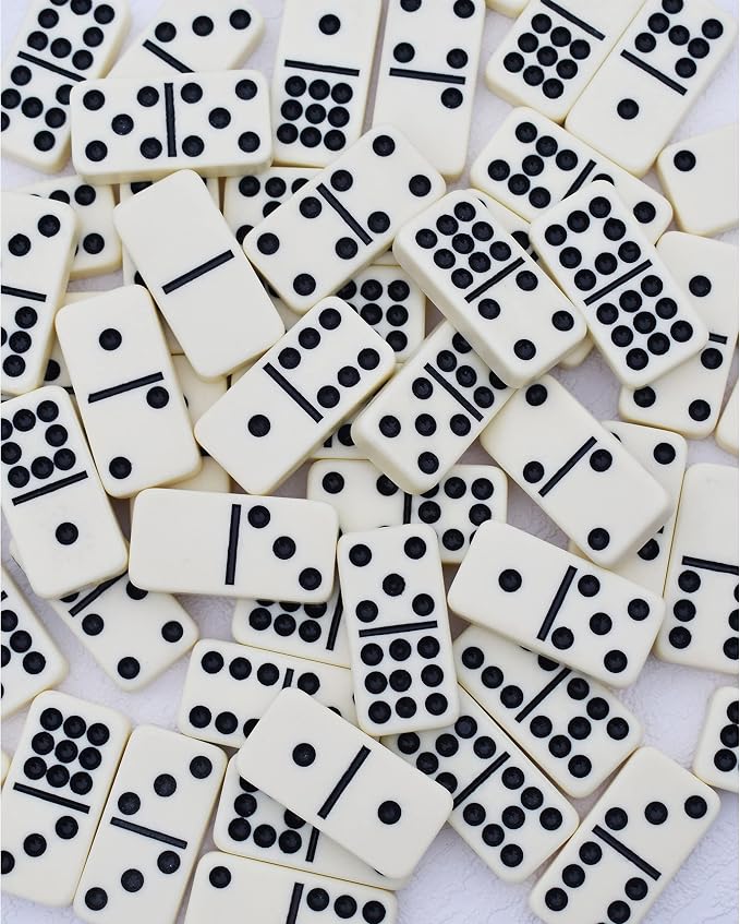 Dominos Game Double 9 - Dominos Set for Adults and Kids Ages 8 and up - Double Nine Dominoes Set, Classic Board Games - Domino Set for Family Game Nights - Double Nine Dominos Set 55 Tiles with Case