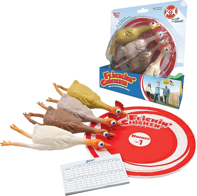 University Games, Flickin Chicken Indoor Outdoor Target Toss Game, The Go Anywhere Game for 2 or More Players Ages 6 and Up