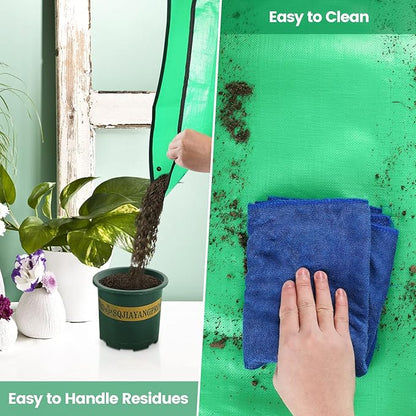 Repotting Mat for Indoor Plant Transplanting Control Mess, 26.8"X26.8" Waterproof Succulent Potting Mat Square Planting Tray Soil Change Mat Gardening Gifts for Plant Lovers