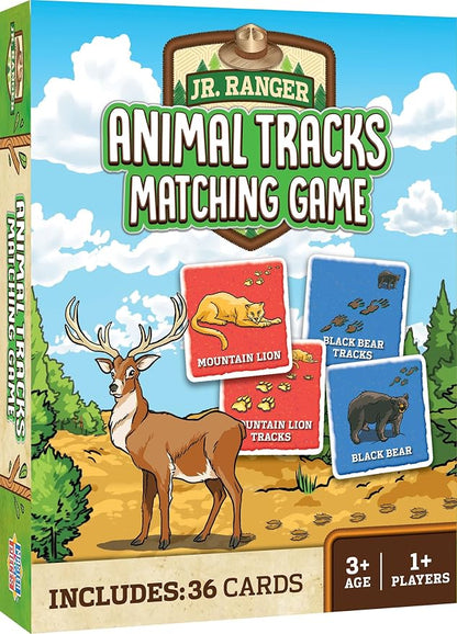 Masterpieces Jr Ranger - Animal Tracks Matching Game - Fun Family Entertainment for Kids and Adults - Educational, Engaging, and Perfect for Game Night, Classroom Activities, and Interactive Play