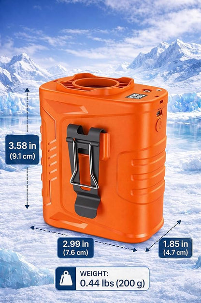 Waist Fan, 5000mAh Rechargeable Belt Clip Fan, 39ft/s Strong Airflow, 5 Speeds, Up to 29H, Wearable Hands-Free Body Cooling with Bottom Air Intake, USB-C for Jobsite Camping Farm