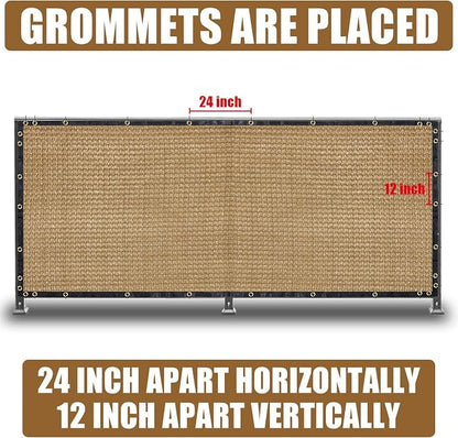 Sand 5FT X 50FT Outdoor Privacy Screen Fence & Mesh Shade Net Cover, Ideal for Garden and Backyard - Enhances Privacy for Fencing & Chain Link, Perfect for Patio Privacy Wall, Slats，Freestanding