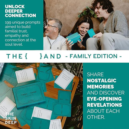 {THE AND} Family Edition - 199 Family Conversation Cards to Strengthen Relationships - Questions for Families to Get Everyone Talking - Fun Family Bonding Game at Dinner or Game Night By The Skin Deep