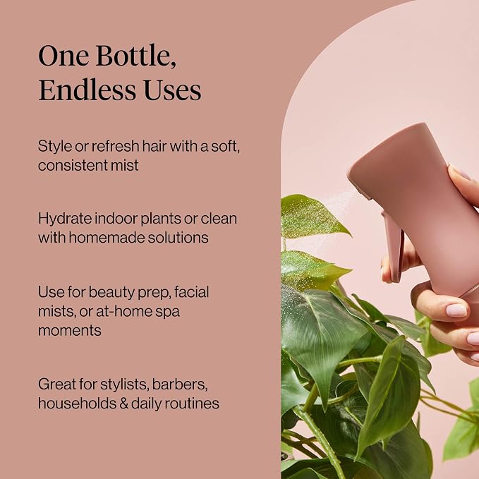 Kitsch Continuous Spray Bottle for Hair – Terracotta, 150ml | Fine Mister Spray Bottle & Water Spray Bottle – Recycled Hair Spray Bottle – Spray Bottles for Cleaning, Styling, & More