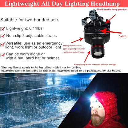 Car Roadside Emergency Kit with Jumper Cables Headlamp Car Safety Kits | Emergency Car Kit Tow Straps, Multi-function Blades, Gloves, Multi-tool Kit, Breakdowns Gifts for New Drivers and Teenagers