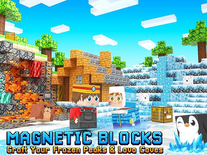 Magnetic Blocks - 200PCS Magnetic Building Blocks Sensory Toys for Kids Ages 3-5 4-8 5-7 8-12, Mine Magnet World Craft Cubes for Kids, STEM Toys Birthday Game Gifts for 3+ Years Old Boys and Girls