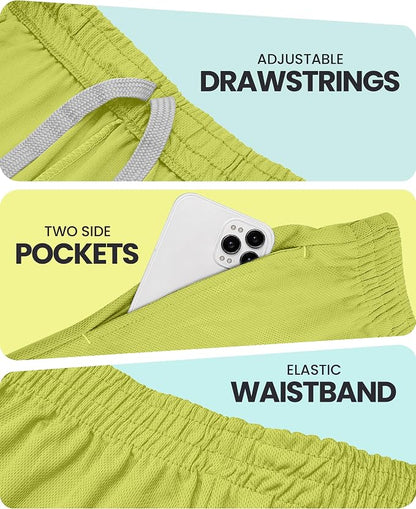 Quick Dry Knit Men's Athletic Shorts Loose-Fit Running Workout Gym Shorts