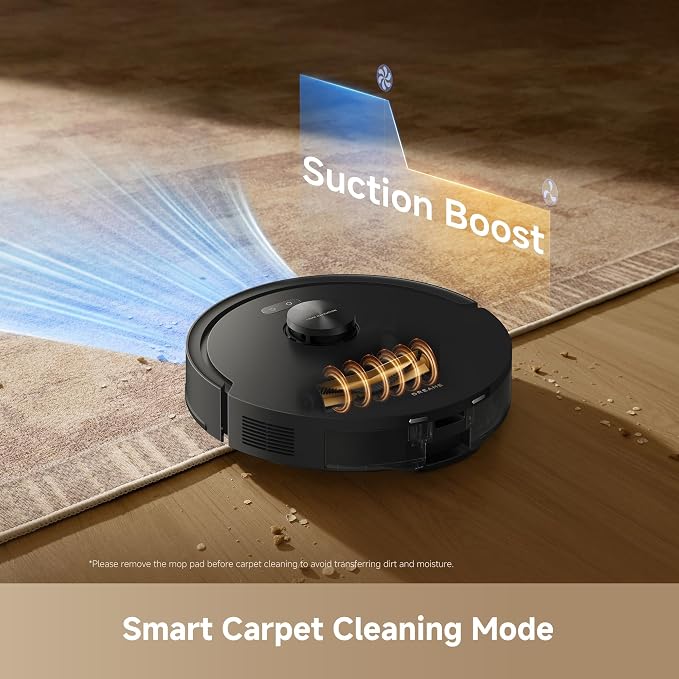 dreame D20 Air Plus Robot Vacuum and Mop, 20,000Pa Powerful Suction | 120-Day Self-Emptying with 4L Dust Bag, Anti-Tangling Tech, Edge-to-Corner Cleaning, Deep Carpet Cleaning, 360° Navigation