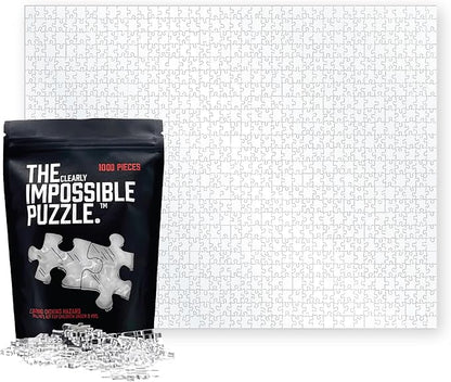 The Clearly Impossible Puzzle 100, 200, 500, 1000 Pieces Hard Puzzle for Adults Cool Difficult Puzzles Clear Hardest Puzzle - Difficult Funny Puzzle for Adults (1000 Piece)
