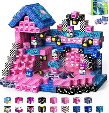 Magnetic Blocks Building Toys for Kids, 48 PCS Magnetic Blocks for Kids Ages 4-8, Magnetic Cubes, STEM Sensory Toys for Boys & Girls, Birthday Gifts for Kid Ages 3+