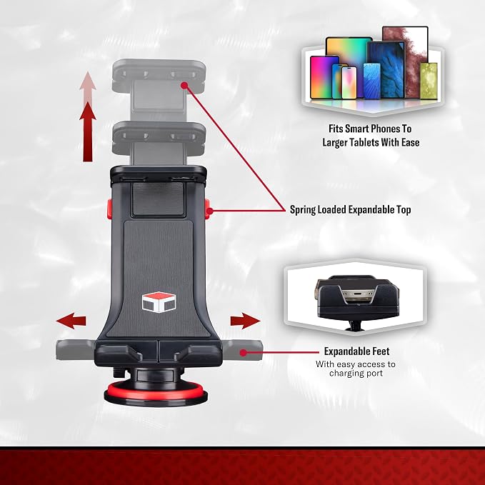 Tuff Tech Super Stick Windshield and Dash Mount Phone Holder, Universal Car Phone Holder