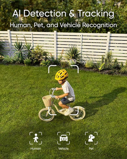 eufy Floodlight Camera E340(with AC Cable),Security Camera Outdoor, 360° PTZ, 24/7 Recording, 2.4G/5G Wi-Fi, 2000 LM, Motion Detection, Built-in Siren, Dual Cam, HB3 Compatible, No Monthly Fee