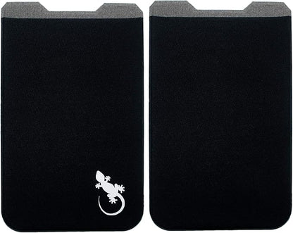 Phone Wallet - Adhesive Card Holder - Cell Phone Pouch - Stick on Lycra Pocket by Gecko - Carry Credit Cards and Cash