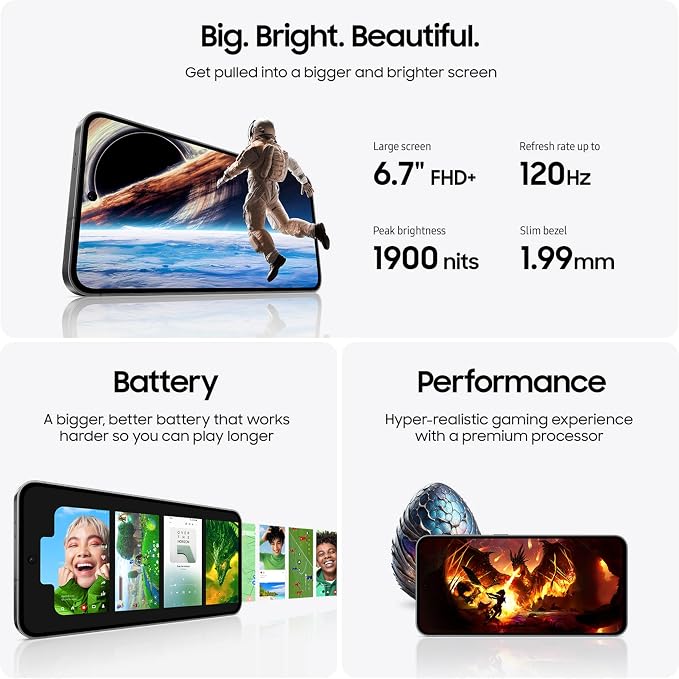 Samsung Galaxy S24 FE, 128GB, Gray - Locked to T-Mobile (Renewed)