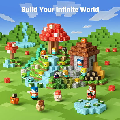 GobiDex 100PCS Magnetic Blocks Animal Toys, Build MagWonder with Building Construction Playset, STEM Pretend Play Gifts for Kids