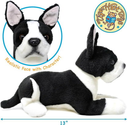 TigerHart Baxter The Boston Terrier - 12 Inch Stuffed Animal Plush Dog