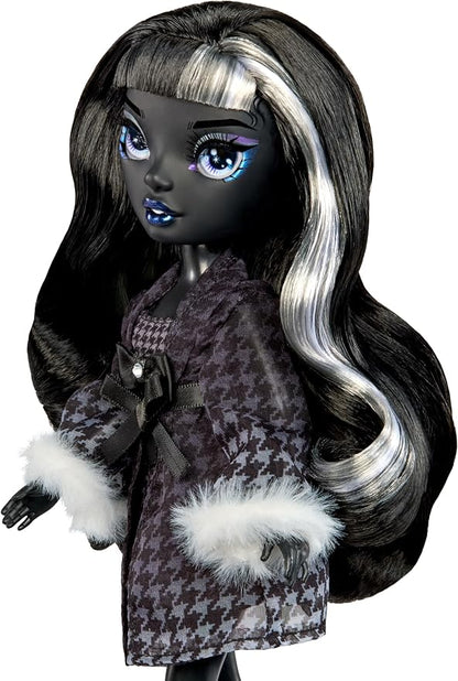 Rainbow High Shadow High Girl's Night Shanelle Onyx- Grayscale 11" Fashion Doll. Black Hair. Black Outfit. Girl's Night Accessories and Comb.