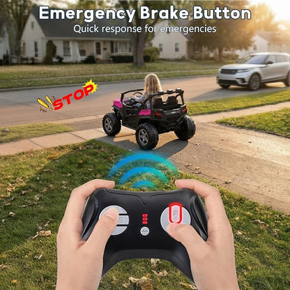 ANPABO 2.4GHz Bluetooth Remote Control for 12V/24V Ride on Car, JR Model Compatible Replacement Controller with 3 Speed Modes, One-Key Pairing, Parental Emergency Stop & Stable Signal