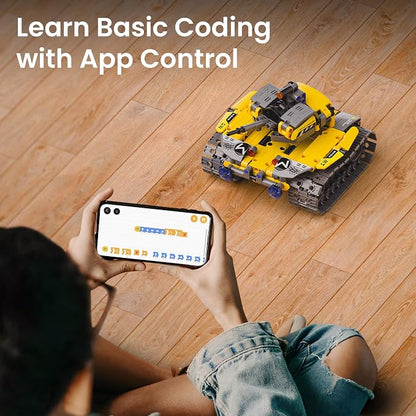 Sillbird STEM Robot Building Kit with Remote Control Gifts for Boys 8-13 | Coding Robotic Set, Educational Birthday Gifts, App-Controlled, Buildable 5in1 Models, Rechargeable Toys for Kids, 488 Pieces