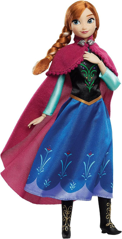 Disney Store Official Anna Story Doll (Traveling Outfit) - 11 Inches - Includes Coloring Book and Additional Dress, Princess Doll in Classic Outfit, Disney Princess Toys for Girls
