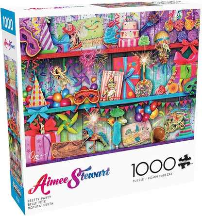 Buffalo Games - Aimee Stewart - Pretty Party - 1000 Piece Jigsaw Puzzle for Adults -Challenging Puzzle Perfect for Game Nights - Finished Size is 26.75 x 19.75
