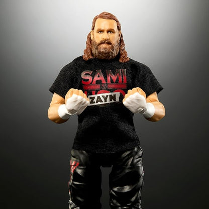 Mattel WWE Elite Action Figure & Accessories, Series #106 Sami Zayn 6-inch Collectible with 25 Articulation Points & Swappable Hands