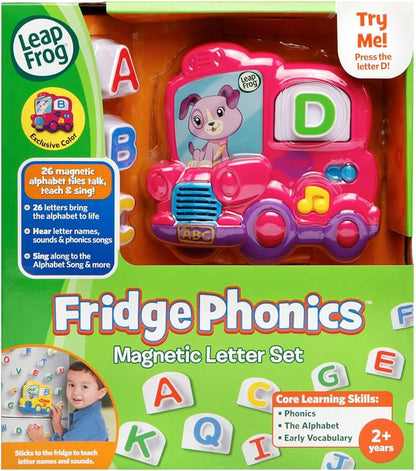 LeapFrog Fridge Phonics Magnetic Letter Set, Pink