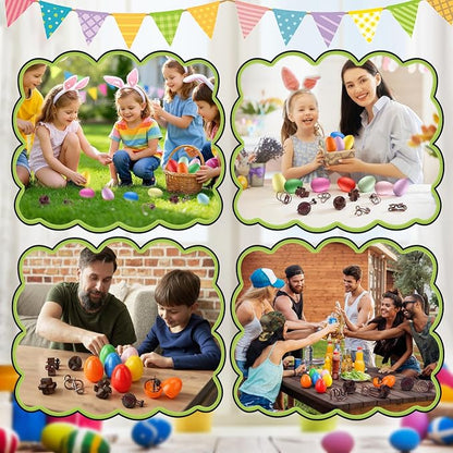 16 Pack Easter Eggs Filled with Brain Teaser Puzzles, Easters Egg Stuffers for Kids Teens Boys Girls, Easter Basket Stuffers for Kids Teens Adults, Eggs Fillers Hunt Game, Classroom Prize Supplies