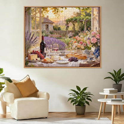 Cottage Garden Wine Puzzles for Adults 1000 Pieces,Challenging Jigsaw Puzzles for Adults,Difficult Impossible Puzzle for Family Game Night,Puzzle with Letters on Back,Recycled Paper Jigsaw Puzzle