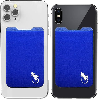 Phone Wallet - Adhesive Card Holder - Cell Phone Pouch - Stick on Lycra Pocket by Gecko - Carry Credit Cards and Cash