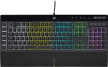 Corsair K55 RGB PRO Membrane Wired Gaming Keyboard – IP42 Dust and Spill-Resistant – 6 Macro Keys with Elgato Integration – iCUE Compatible – QWERTY NA – PC, Mac, Xbox – Black
