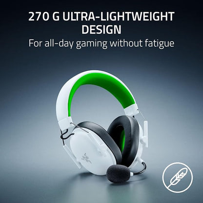 Razer BlackShark V3 X HyperSpeed Wireless Xbox Gaming Headset, White | 50mm Drivers, Cardioid Mic, 2.4 GHz, Bluetooth, Works with PC, Mac, PS5, Nintendo Switch, Smartphone, 70 Hr Battery