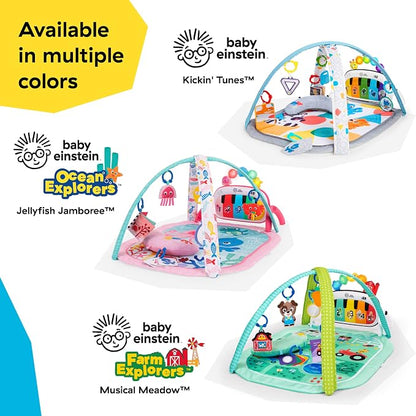 Baby Einstein Ocean Explorers 4-in-1 Kickin Tunes Jellyfish Jamboree Music & Language Discovery Gym, Pink, Ages 0 Months and Up