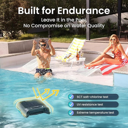 AIPER EcoSurfer S2 Solar Powered Pool Surface Skimmer Robot with APP Support, 24/7 Continuous Cleaning, Dual Charging Modes, Smart Obstacle Avoidance, 150-um Filtration, OTA Upgrade, Blue